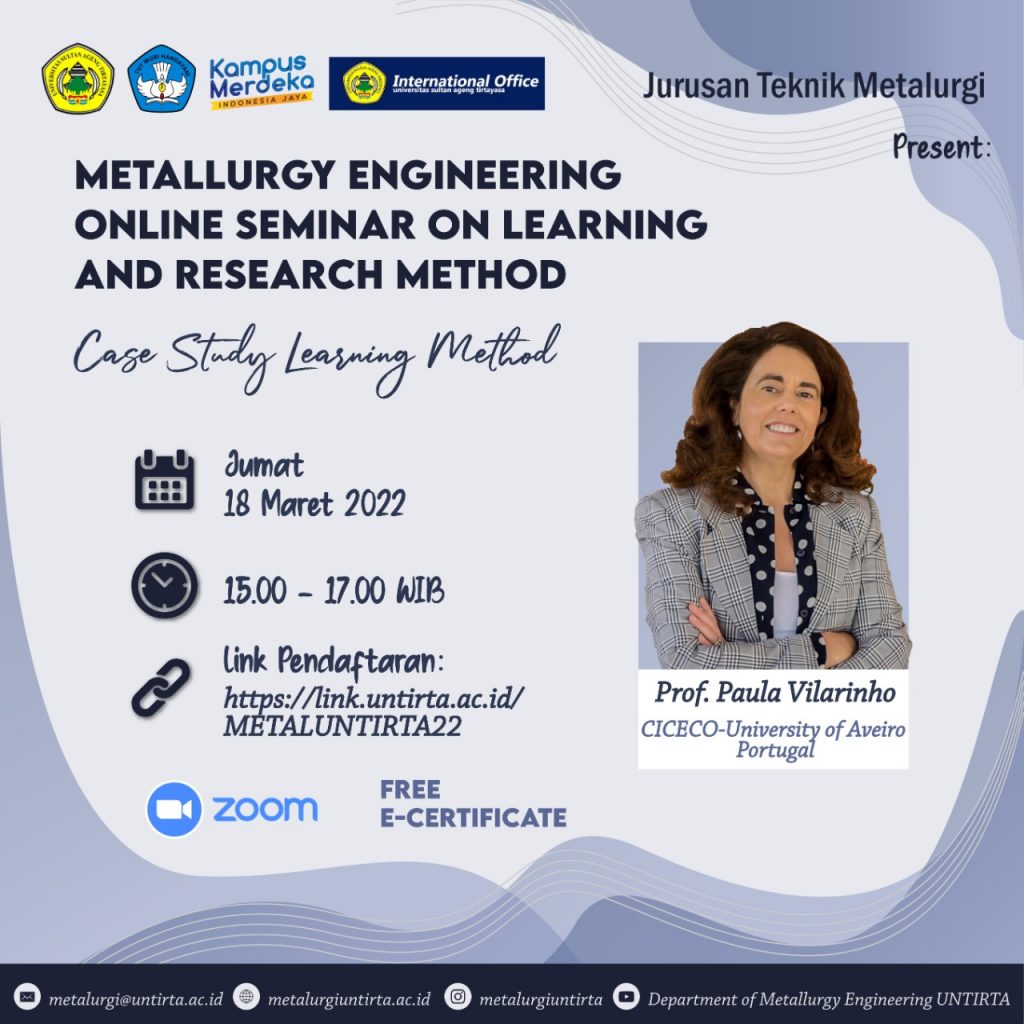 Metallurgy Engineering Online Seminar on Learning and Research Method #2